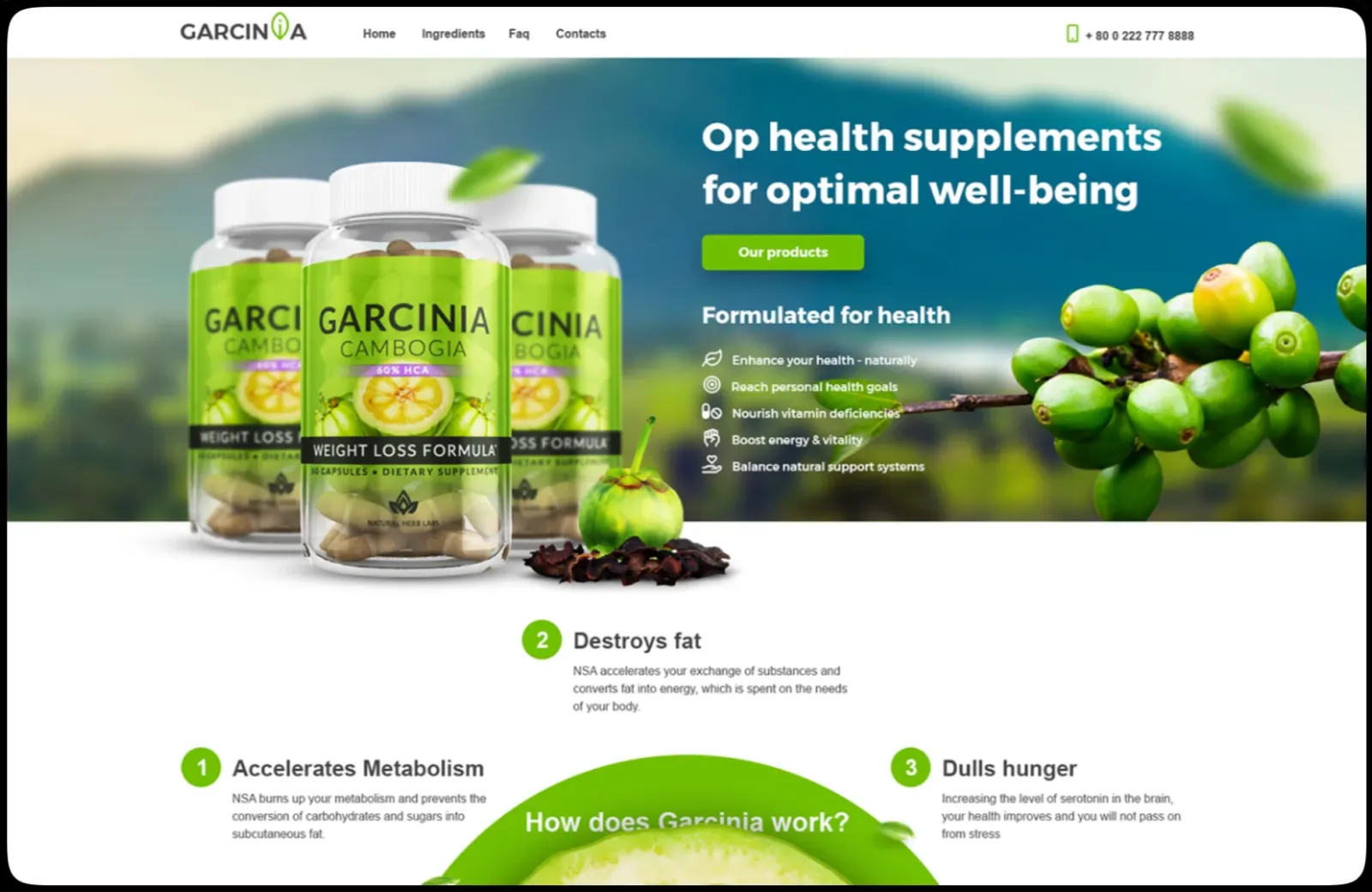 Garcinia / Landing page